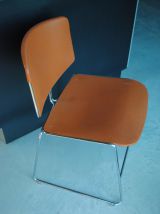 Suite 6 chaises signées Max-Stacker édition Steelcase des années 70