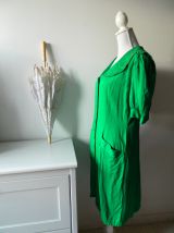 Robe boutonnée col matelot color block vintage 60's