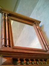 Miroir ancien en bois massif
