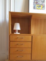 Enfilade/bahut en bois, pieds fuseaux, style scandinave