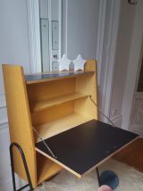 Secrétaire en bois et pieds tubulaires style Hitier
