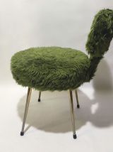 Chaise moumoute verte 70s
