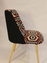 Paire de fauteuils vintage année 60 imprimée seventies.