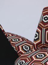 Paire de fauteuils vintage année 60 imprimée seventies.