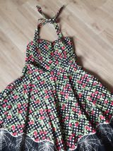 Robe dos nu "cerises"