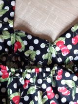 Robe dos nu "cerises"