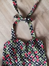 Robe dos nu "cerises"