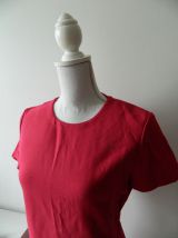 Robe babydoll en laine rose fuchsia vintage 90's