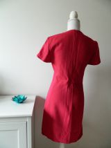 Robe babydoll en laine rose fuchsia vintage 90's