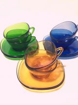 6 tasses à café Vereco assorties