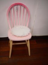 Chaise rose dégradée style Ercol