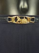 Jupe Céline vintage en laine bleu marine Taille 36