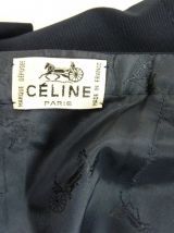 Jupe Céline vintage en laine bleu marine Taille 36