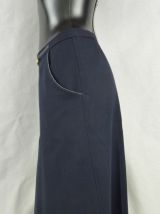 Jupe Céline vintage en laine bleu marine Taille 36