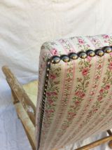 Grand fauteuil paillé style provençal 