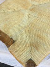 Grand fauteuil paillé style provençal 