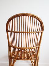 Grand Fauteuil en rotin vintage