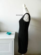 Robe moulante noire épaules dénudées vintage 80's