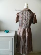 Robe imprimé fleuri paisley vintage 40's