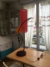 Superbe Lampe double fer forgé forme végétale inspiration art-déco art-nouveau