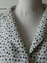 Chemise blanche imprimé fleuri vintage 80's