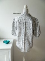 Chemise blanche imprimé fleuri vintage 80's