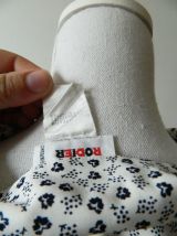 Chemise blanche imprimé fleuri vintage 80's