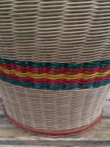 Joli panier - osier et scoubidou - vintage