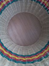 Joli panier - osier et scoubidou - vintage