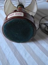 Lampe Vintage Poterie Abat-jour tissé