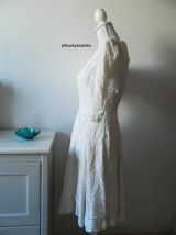 Robe de mariée vintage en dentelle blanche 40's 50's