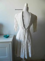 Robe de mariée vintage en dentelle blanche 40's 50's