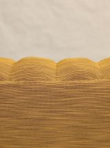 Fauteuil vintage année 50 tissu Lelievre jaune 