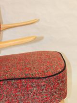 Fauteuils vintage année 60 accoudoirs suspendus refait neuf.