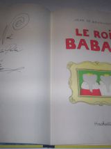 rare livre LE ROI BABAR dédicacer page de garde dos tissu 