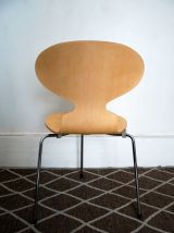 Chaise 3100 fourmi vintage bois Jacobsen estampillée