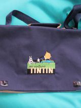 Sac cartable Tintin en toile