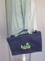 Sac cartable Tintin en toile