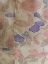 Chemisier-veste vintage T36 saumon pâle imprimé