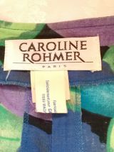 Robe printanière vintage Caroline Rohmer tendance années 80 T38