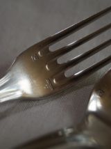 Ercuis-Couverts de Baptême en métal argenté