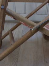 poussette vintage en bois repliable