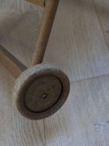 poussette vintage en bois repliable