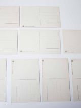 10 cartes postales vintage paysage peint