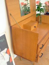 Commode coiffeuse vintage 60's pieds compas