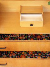 Commode coiffeuse vintage 60's pieds compas