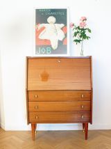 Secrétaire bureau vintage années 60 scandinave