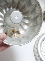 lot de 4 moules à pâtisseries vintage petite taille