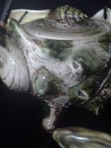 Petit service a café coquillages tasses théière 60's vintage