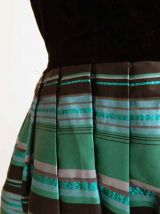 Robe bustier velours noir et jupon taffetas vintage 80s